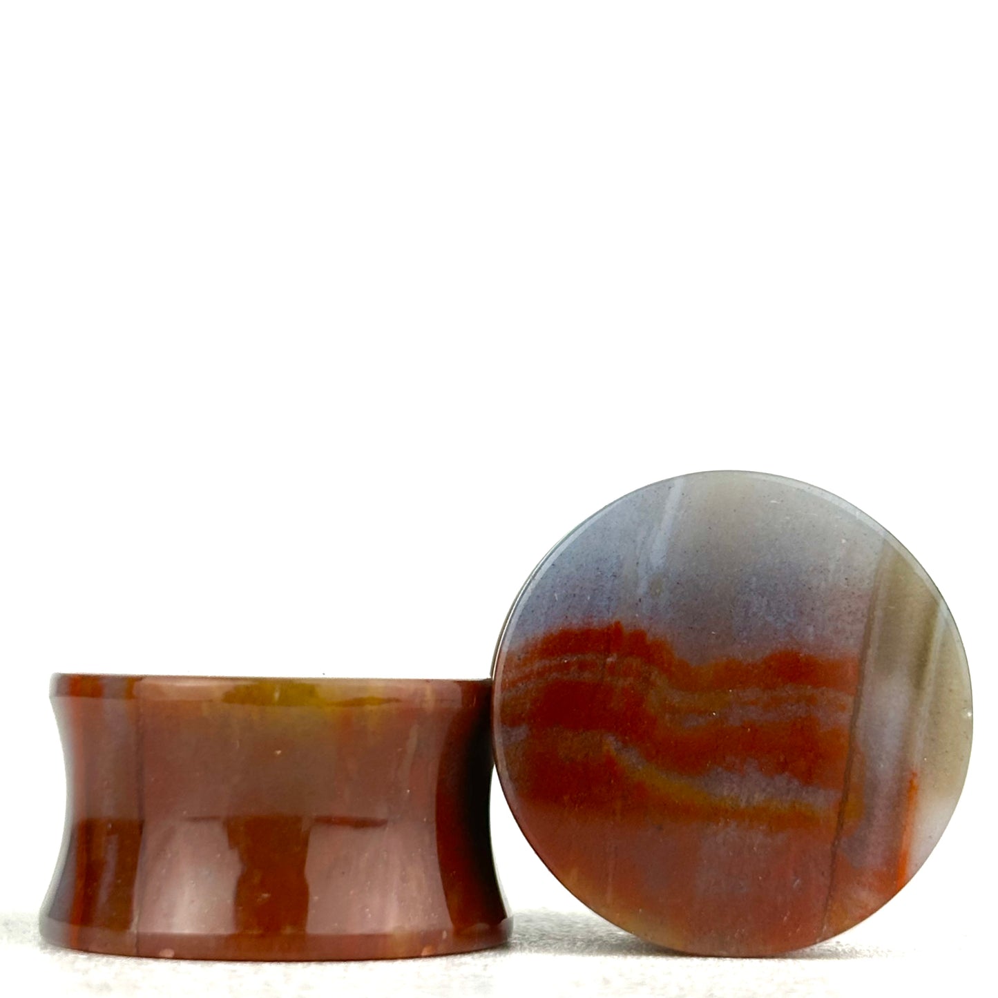 red moss agate 5/8" (16mm)