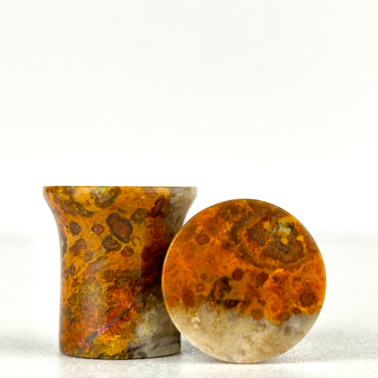Orange Jasper Single Flare 7/16" (11mm)
