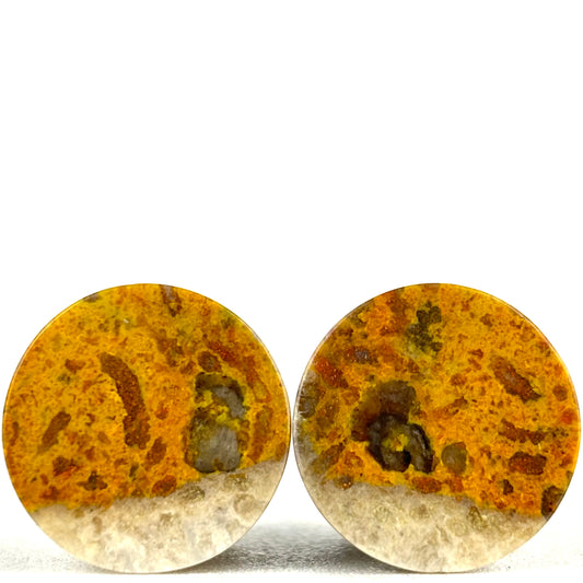 orange jasper single flare 7/16" (11mm)
