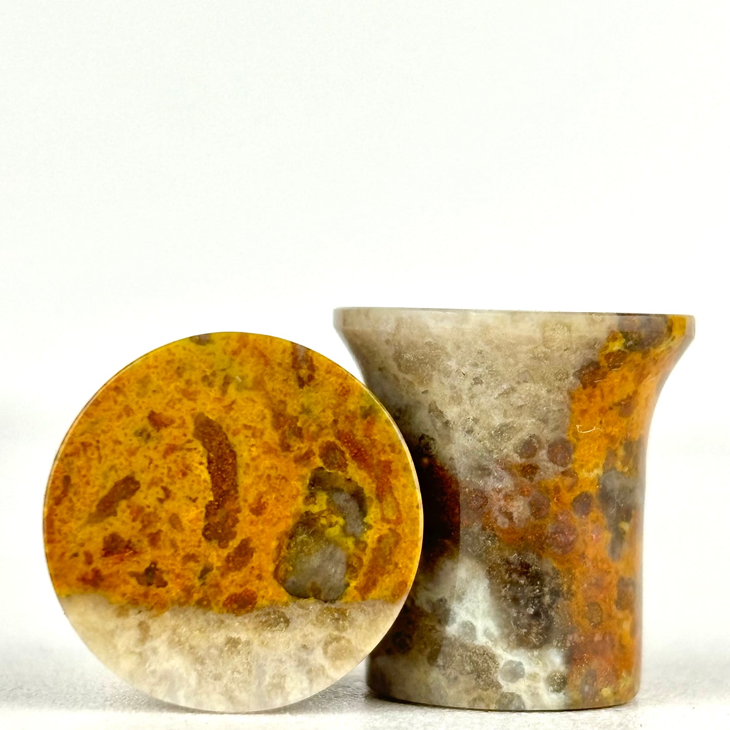 orange jasper single flare 7/16" (11mm)