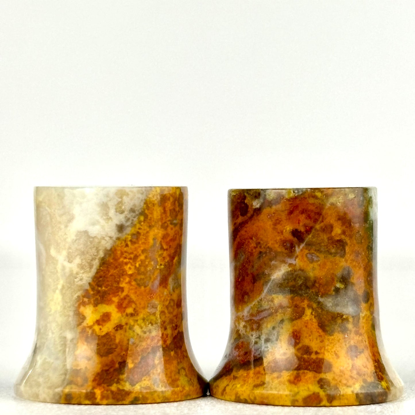 orange jasper single flare 7/16" (11mm)