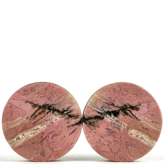 Pink Rhodonite 1 1/4" 32.5mm