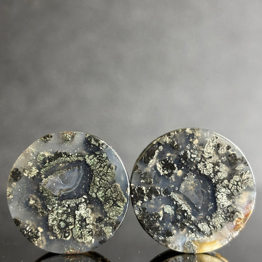 3/4" / 19mm Marcasite In Agate