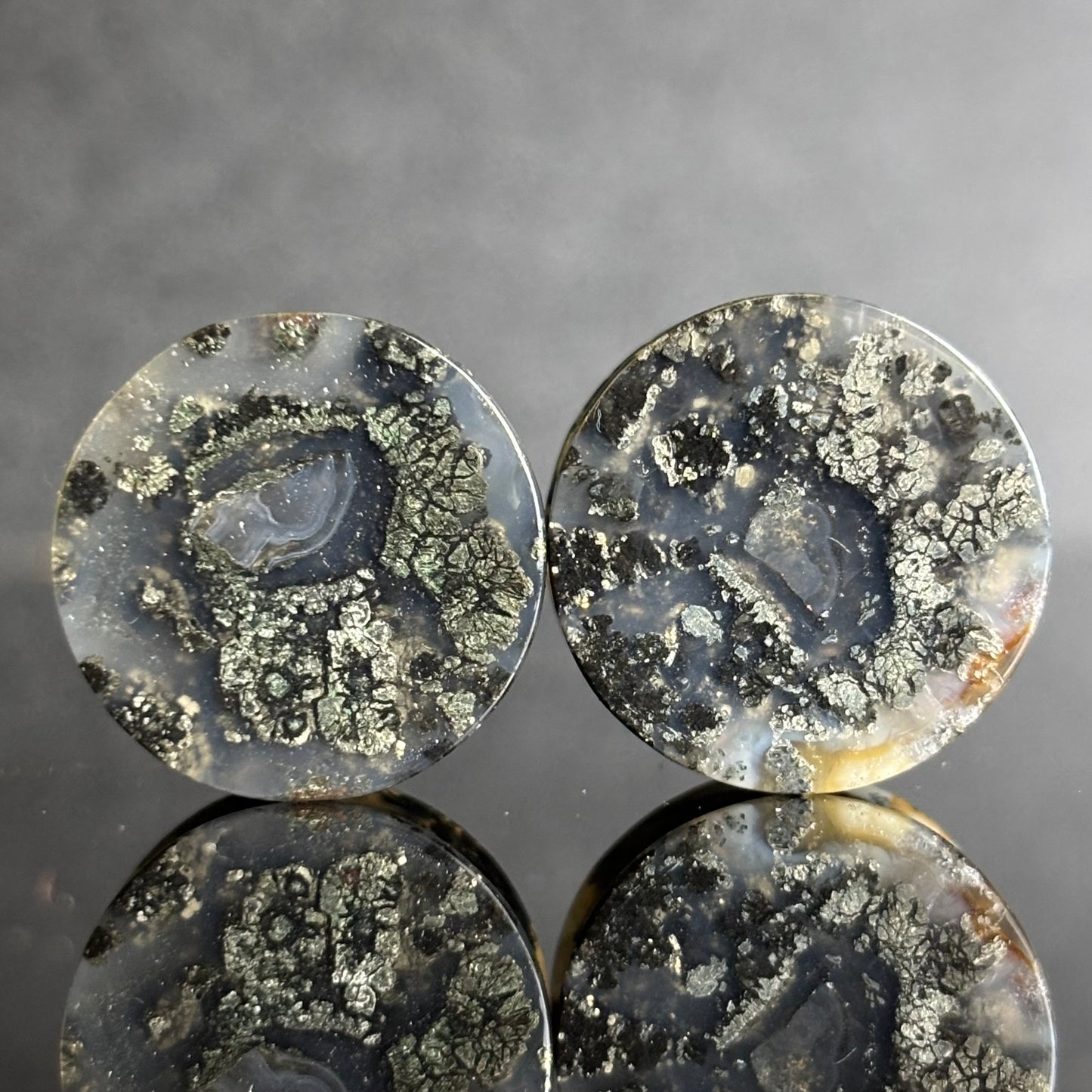 3/4" / 19mm Marcasite In Agate
