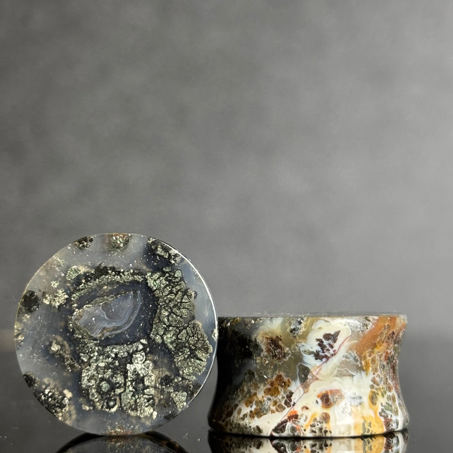 3/4" / 19mm Marcasite In Agate