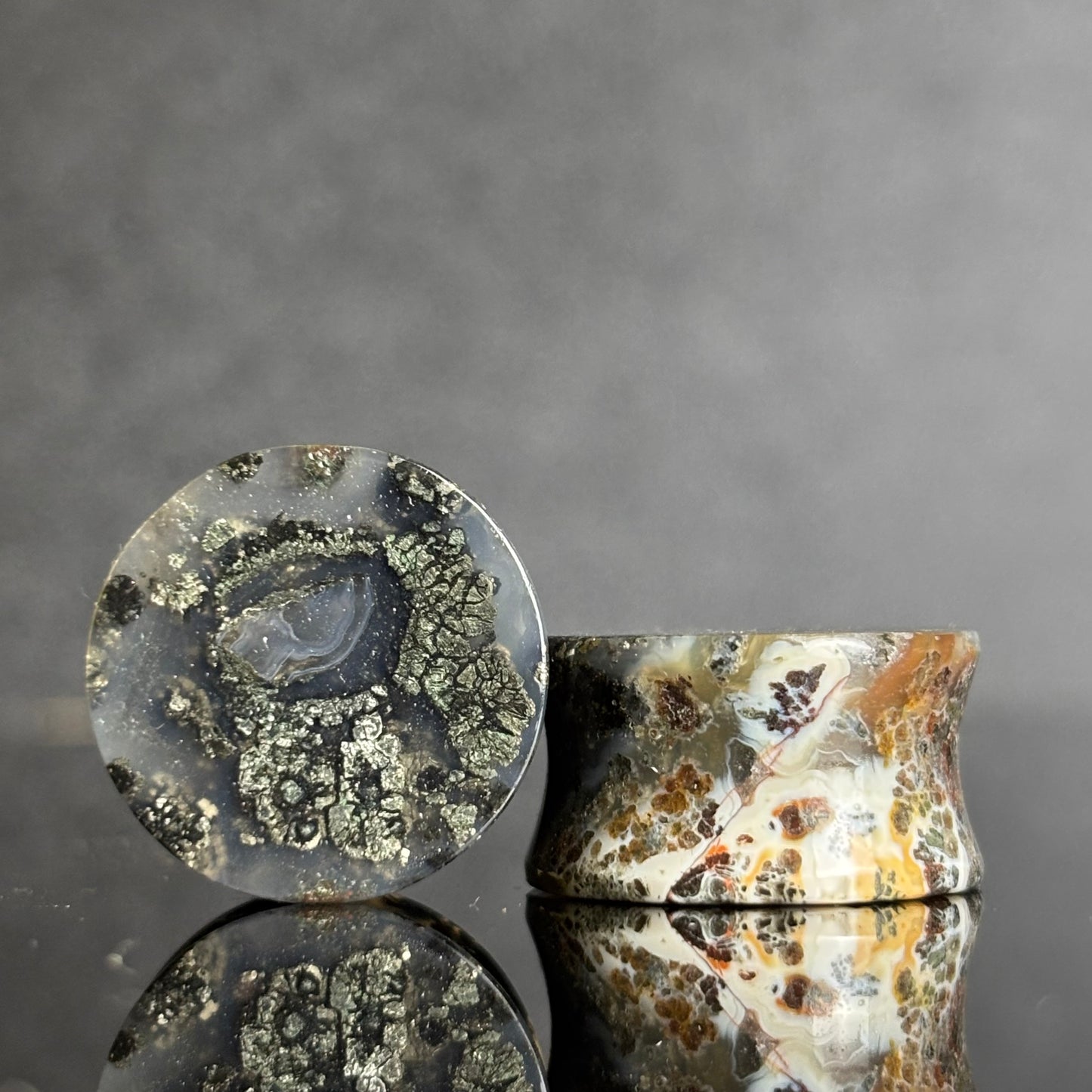 3/4" / 19mm Marcasite In Agate