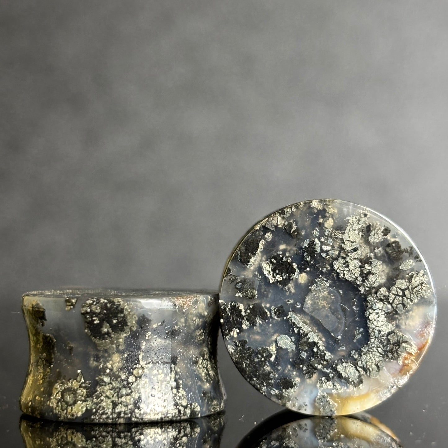 3/4" / 19mm Marcasite In Agate