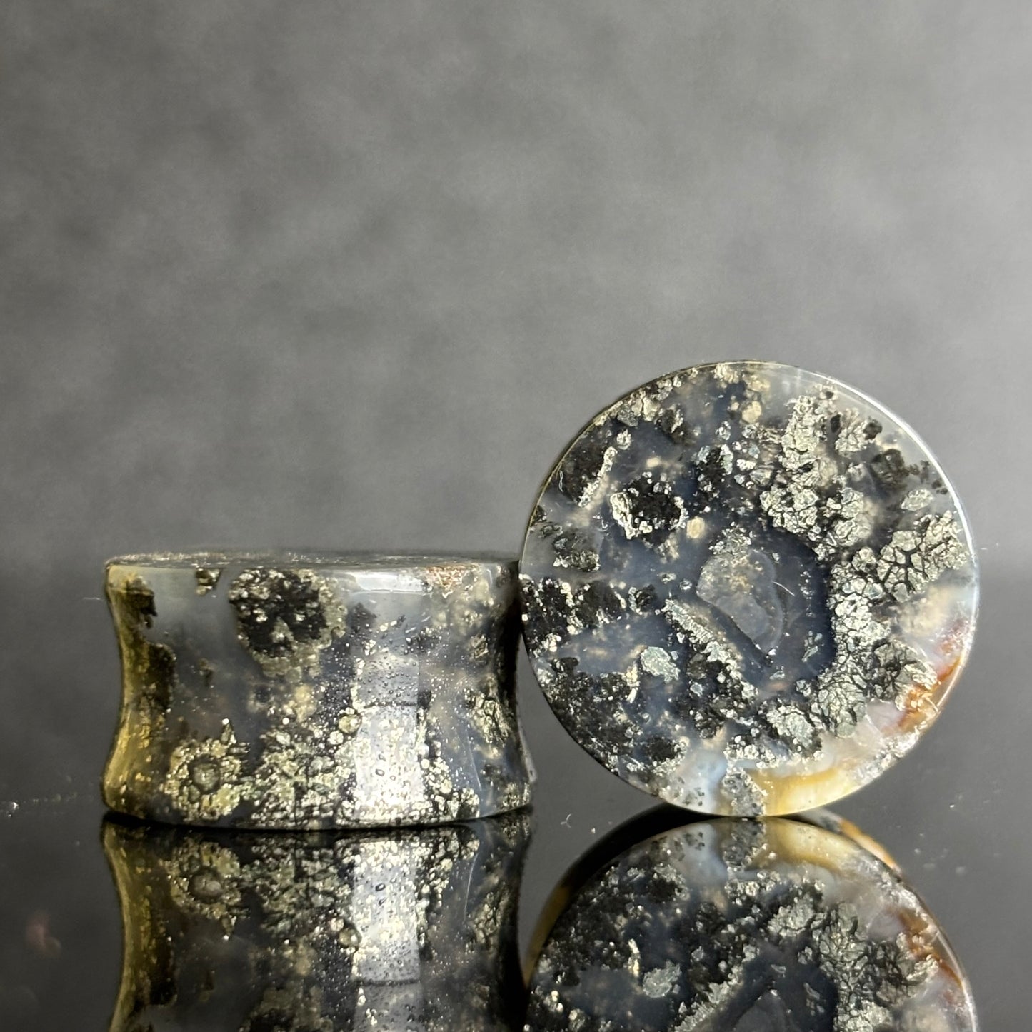 3/4" / 19mm Marcasite In Agate