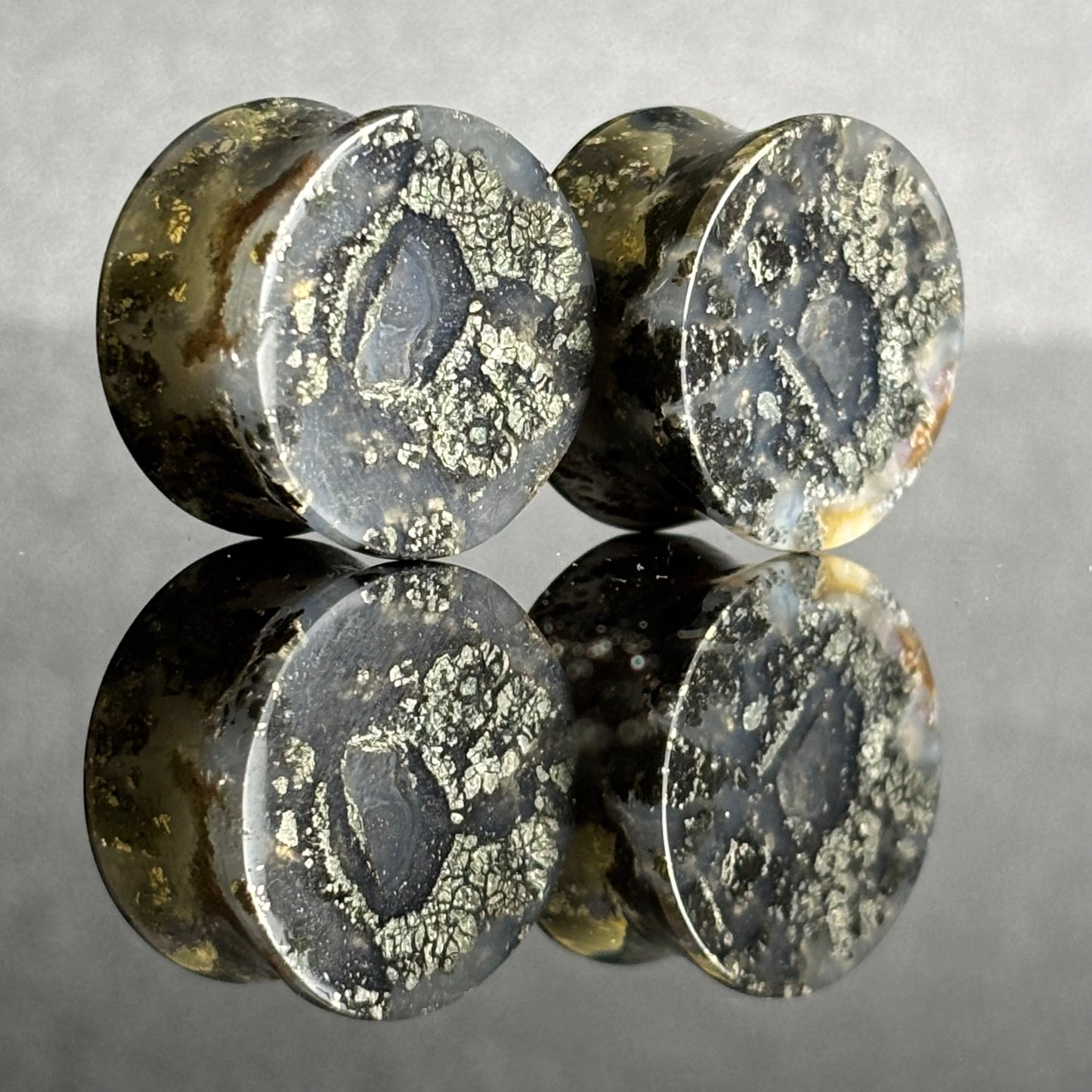 3/4" / 19mm Marcasite In Agate